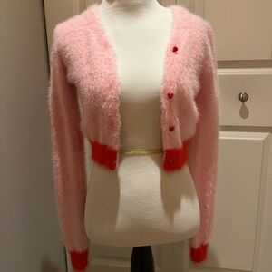 Delia crop sweater pink like new